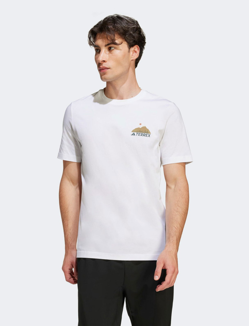 adidas Camp T Erkek Beyaz Yürüyüş T-Shirt