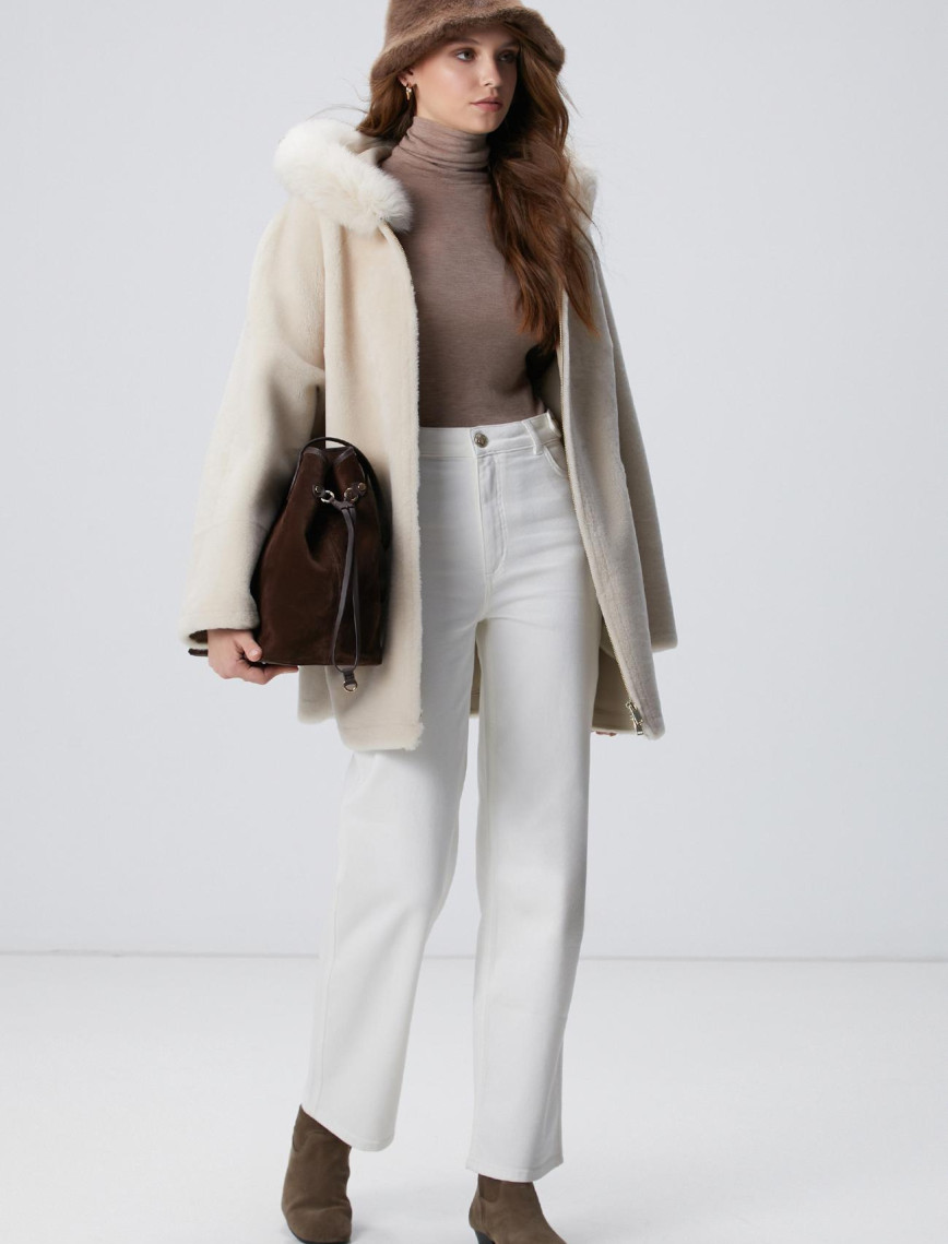 Network Kadın Limited Kırık Beyaz Yün Kazak Network Kadın Limited Kırık Beyaz Yün Kazak