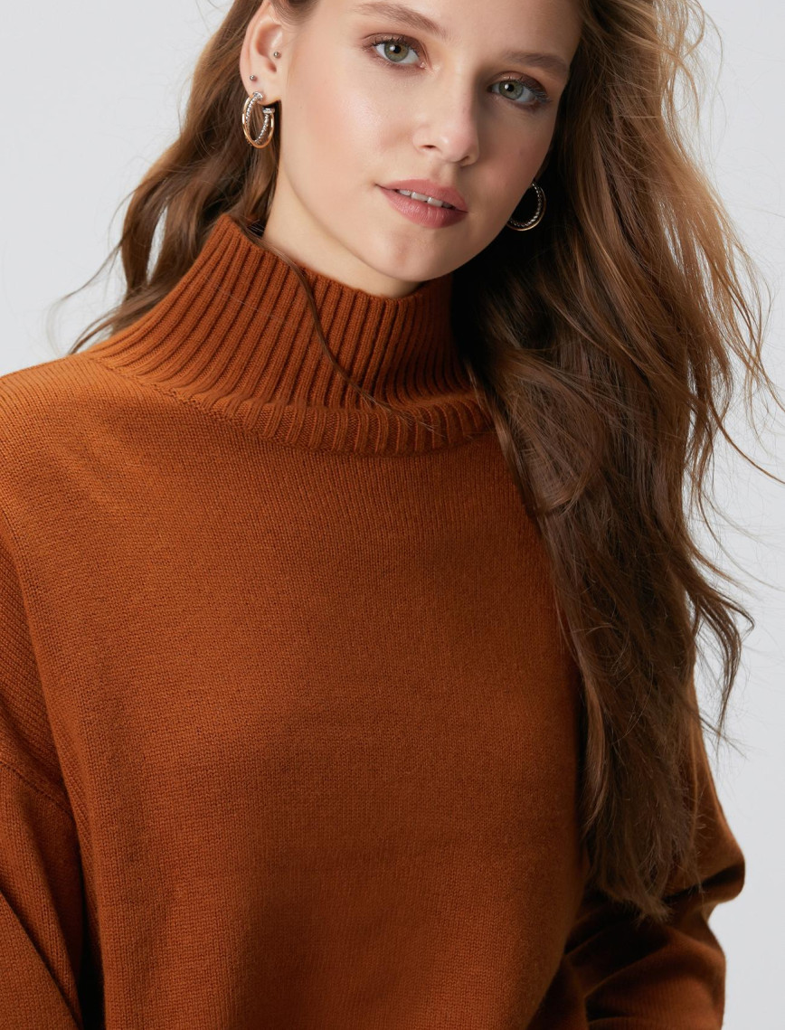 Network Kadın Camel Yün Karışımlı Triko Kazak Network Kadın Camel Yün Karışımlı Triko Kazak