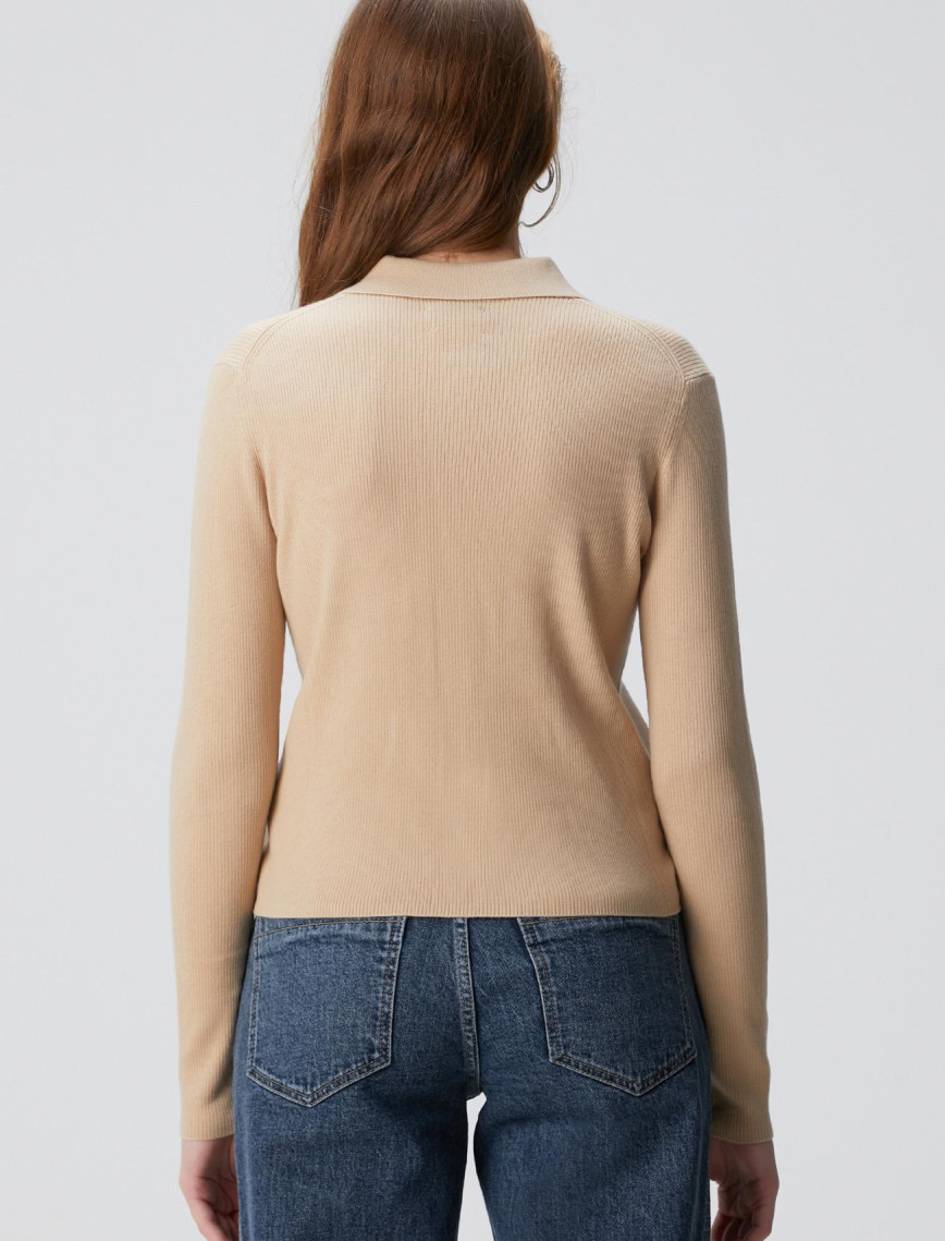 Network Kadın Bej Yün Karışımlı Fermuarlı Triko Kazak Network Kadın Bej Yün Karışımlı Fermuarlı Triko Kazak