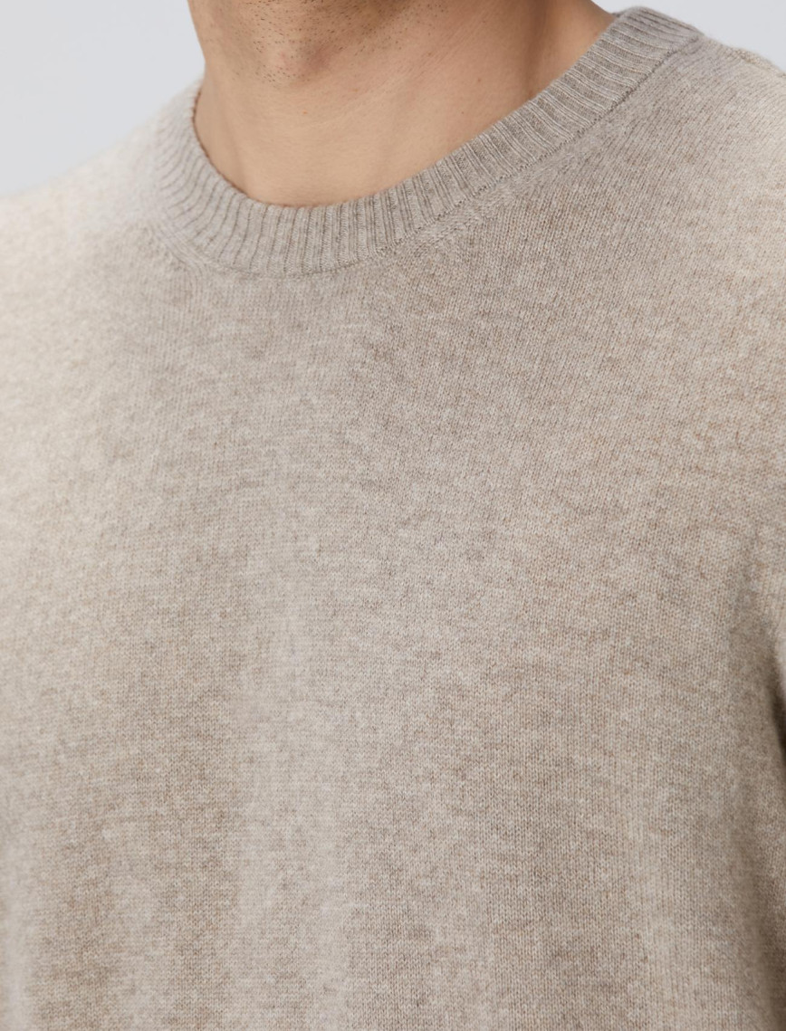 Network Erkek Limited Bej Melanj Kaşmir Triko Network Erkek Limited Bej Melanj Kaşmir Triko