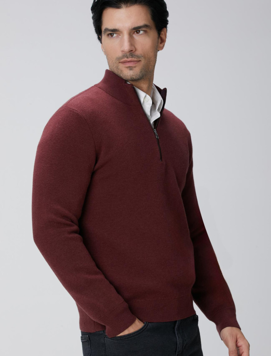 Network Erkek Bordo Triko Kazak Network Erkek Bordo Triko Kazak