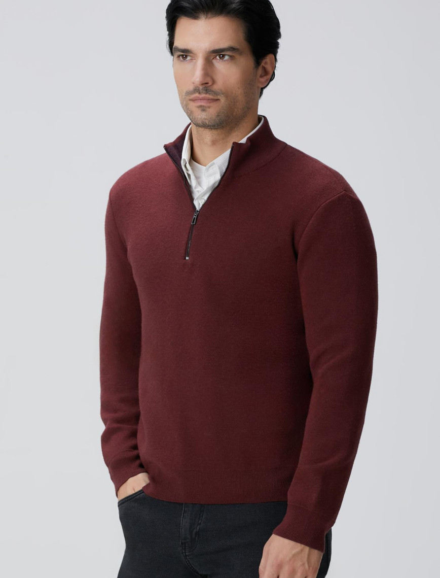 Network Erkek Bordo Triko Kazak Network Erkek Bordo Triko Kazak