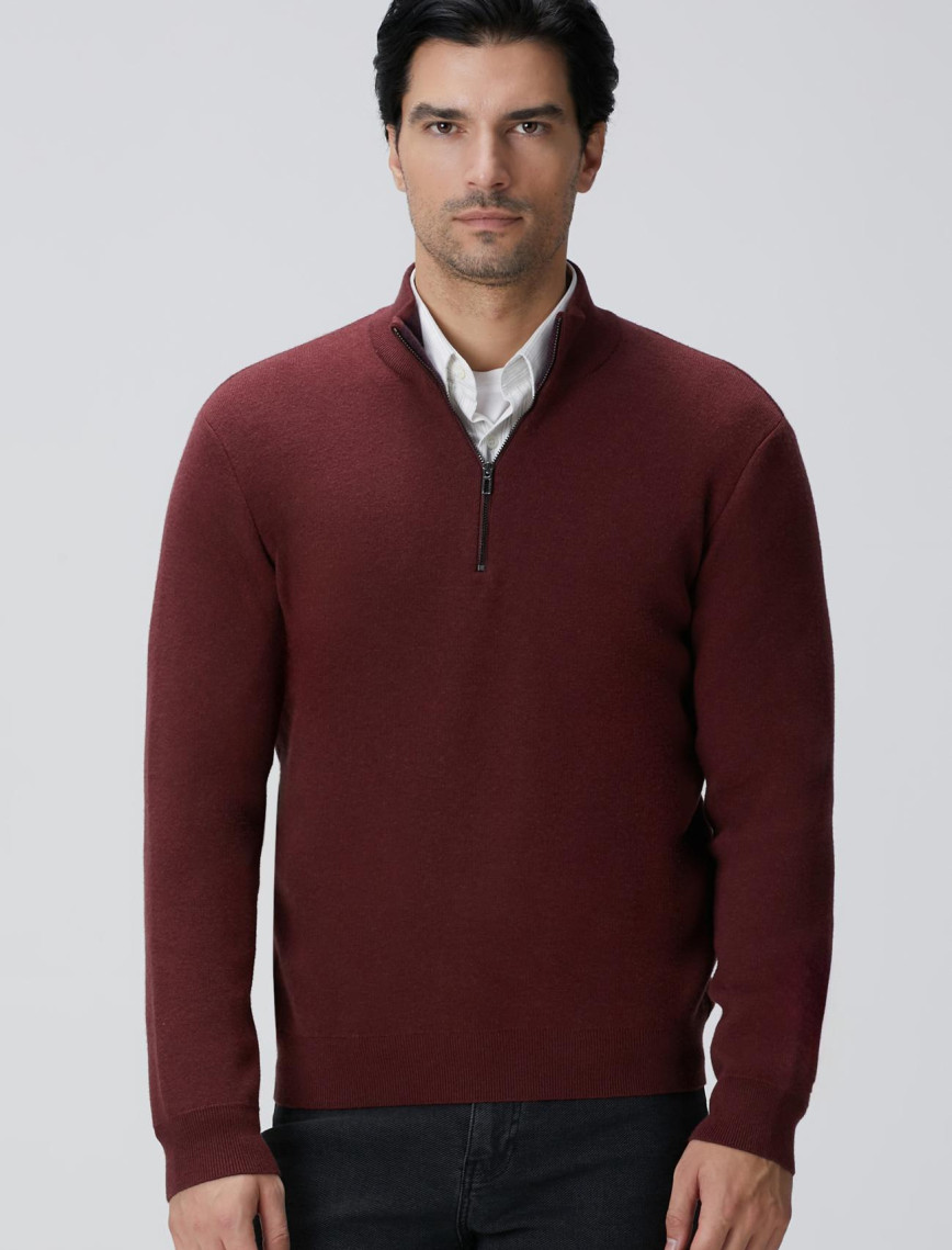 Network Erkek Bordo Triko Kazak Network Erkek Bordo Triko Kazak