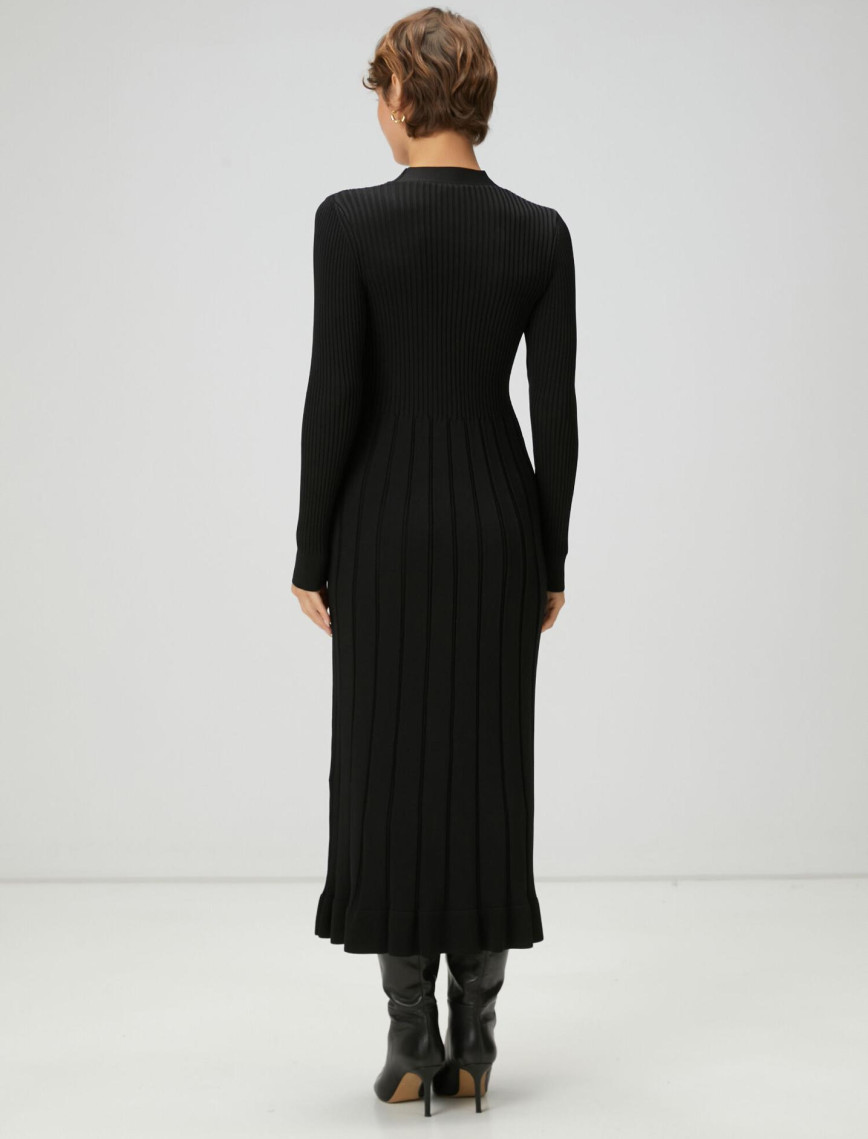 Beymen Club Kadın Siyah Midi Triko Elbise Beymen Club Kadın Siyah Midi Triko Elbise