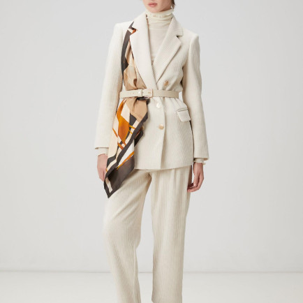 Beymen Club Kadın Ekru Fitilli Havuç Pantolon