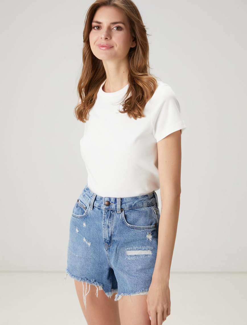 Beymen Club Kadın Kırık Beyaz T-shirt Beymen Club Kadın Kırık Beyaz T-shirt