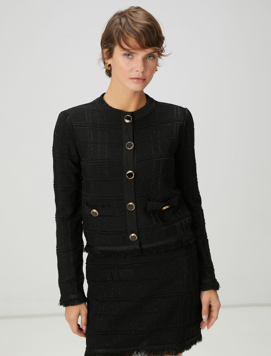 Beymen Club Kadın Siyah Simli Hırka Beymen Club Kadın Siyah Simli Hırka