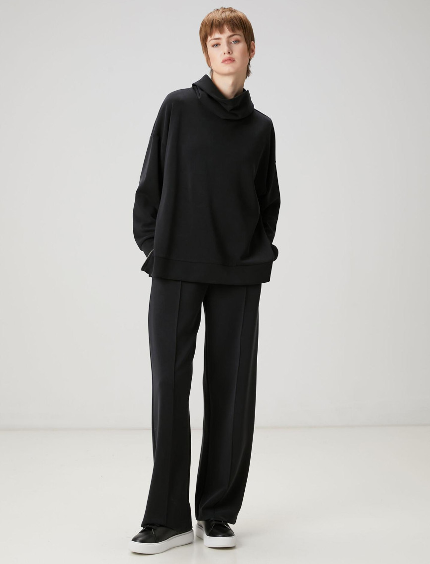 Beymen Club Kadın Siyah Fermuar Detaylı Sweatshirt Beymen Club Kadın Siyah Fermuar Detaylı Sweatshirt