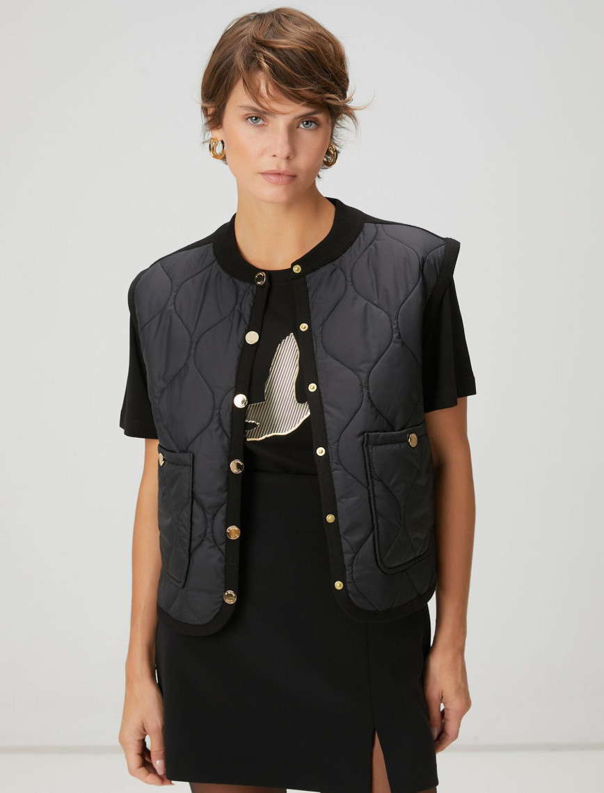 Beymen Club Kadın Siyah Bomber Yelek