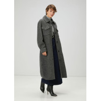 Beymen Club Kadın Gri Yıldız Nakışlı Uzun Yün Dış Gömlek Beymen Club Kadın Gri Yıldız Nakışlı Uzun Yün Dış Gömlek