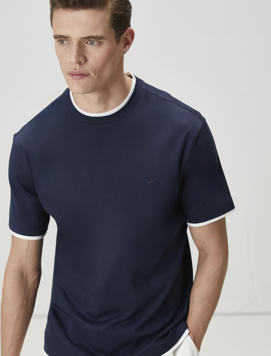 Beymen Club Erkek Lacivert Kontrast T-shirt Beymen Club Erkek Lacivert Kontrast T-shirt