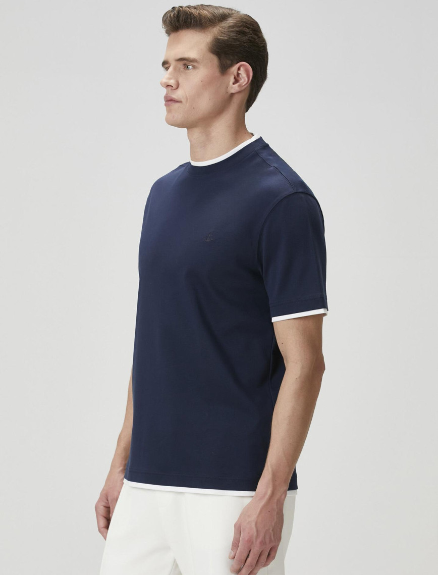 Beymen Club Erkek Lacivert Kontrast T-shirt Beymen Club Erkek Lacivert Kontrast T-shirt