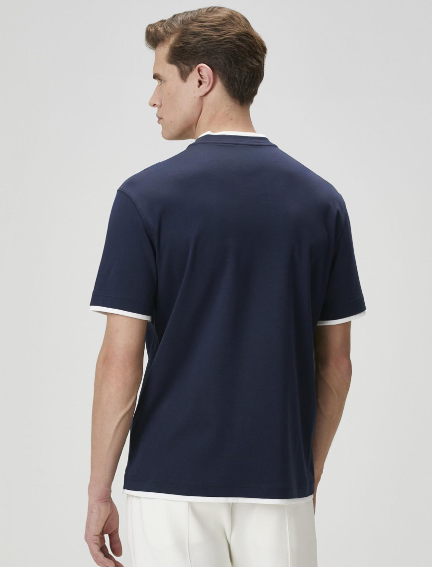Beymen Club Erkek Lacivert Kontrast T-shirt Beymen Club Erkek Lacivert Kontrast T-shirt