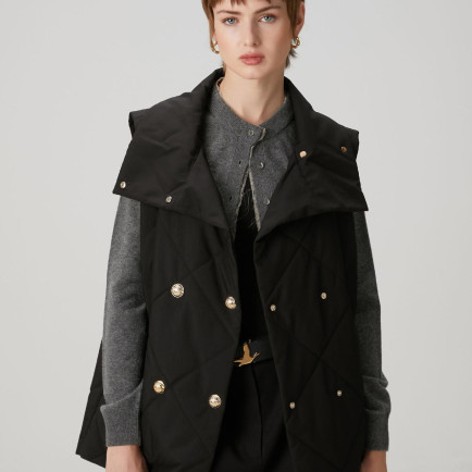 Beymen Club Kadın Siyah Kapitoneli Kruvaze Yelek Beymen Club Kadın Siyah Kapitoneli Kruvaze Yelek