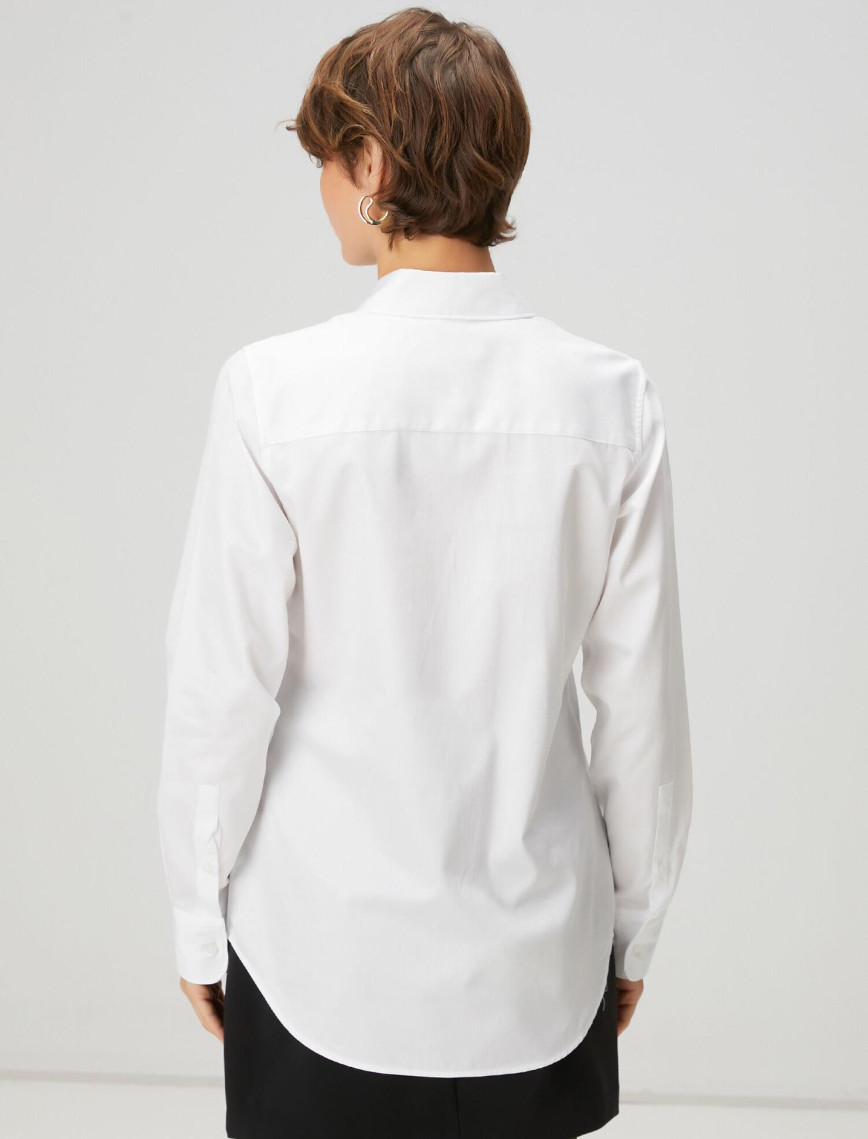 Beymen Club Kadın Beyaz Basic Poplin Gömlek Beymen Club Kadın Beyaz Basic Poplin Gömlek
