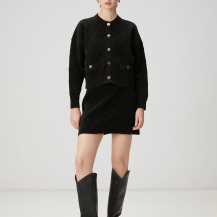 Beymen Club Kadın Siyah Mini Triko Etek Beymen Club Kadın Siyah Mini Triko Etek