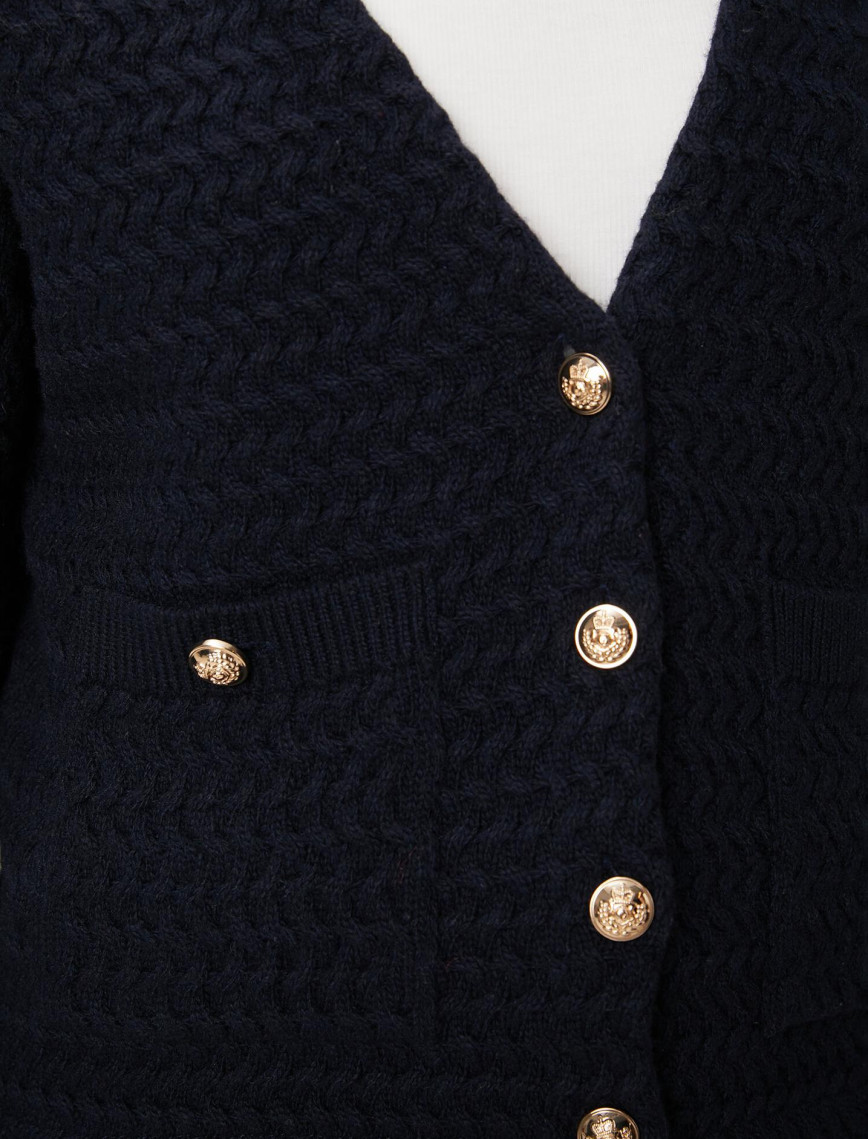 Beymen Club Kadın Lacivert Yün Triko Ceket