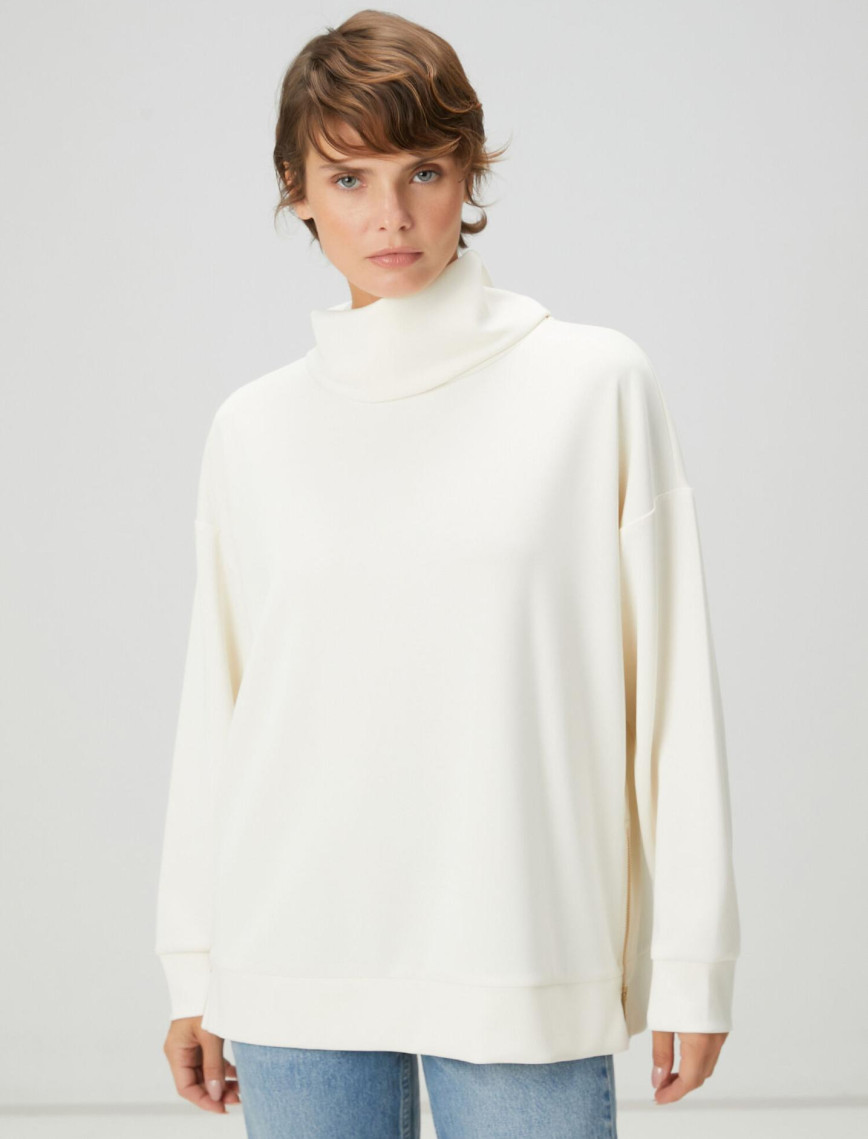 Beymen Club Kadın Ekru Dökümlü Sweatshirt