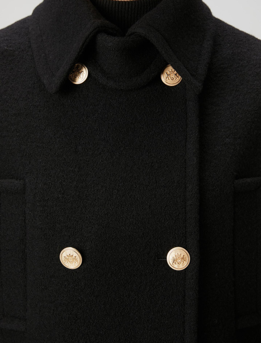 Beymen Club Kadın Siyah Kruvaze Yün Ceket Beymen Club Kadın Siyah Kruvaze Yün Ceket