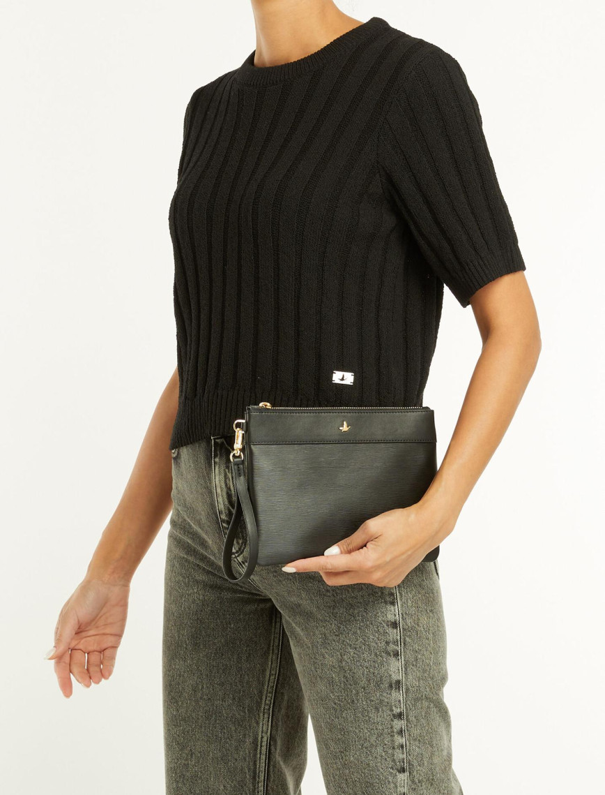 Beymen Club Kadın Siyah Logolu El Portföyü Beymen Club Kadın Siyah Logolu El Portföyü