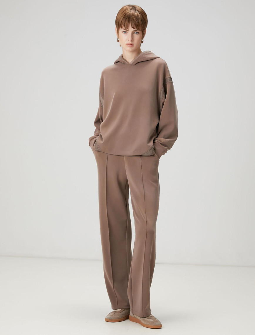 Beymen Club Kadın Vizon Zincir Detaylı Eşofman Altı Beymen Club Kadın Vizon Zincir Detaylı Eşofman Altı