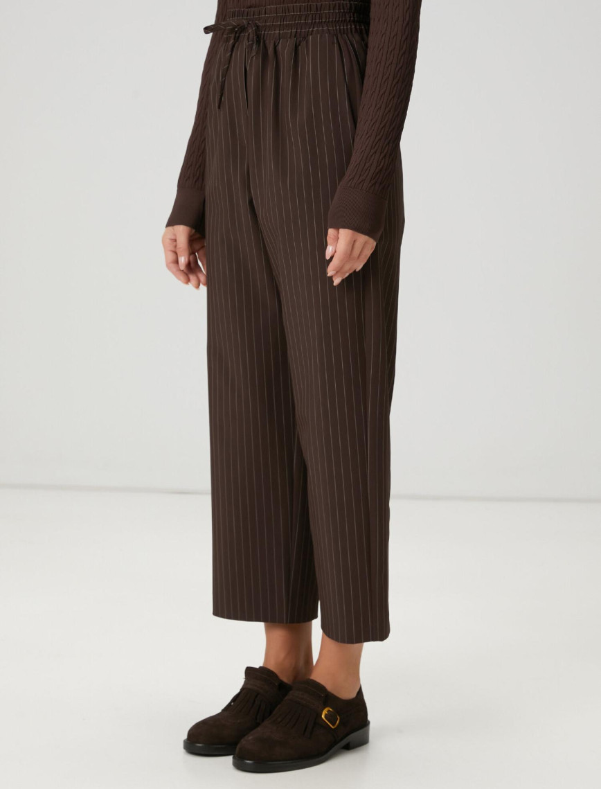 Beymen Club Kadın Kahverengi Çizgili Pantolon Beymen Club Kadın Kahverengi Çizgili Pantolon