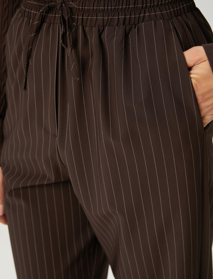 Beymen Club Kadın Kahverengi Çizgili Pantolon Beymen Club Kadın Kahverengi Çizgili Pantolon