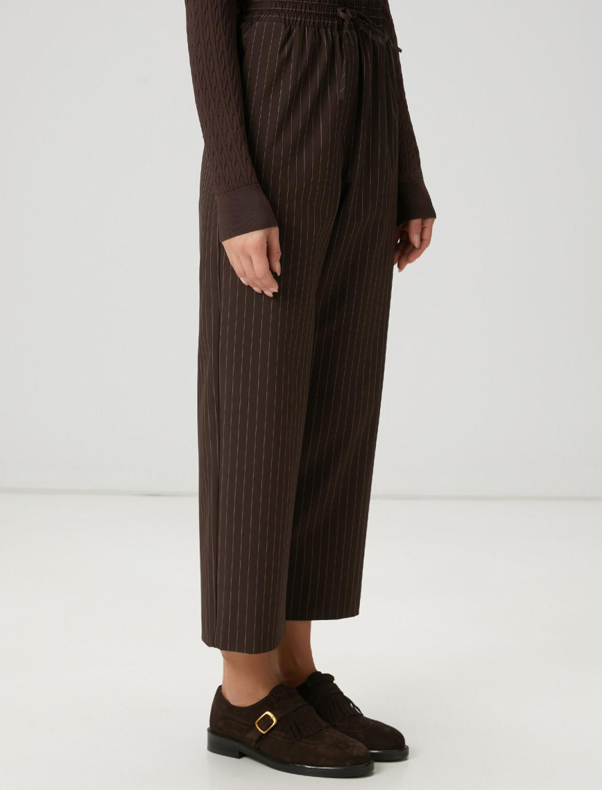 Beymen Club Kadın Kahverengi Çizgili Pantolon Beymen Club Kadın Kahverengi Çizgili Pantolon