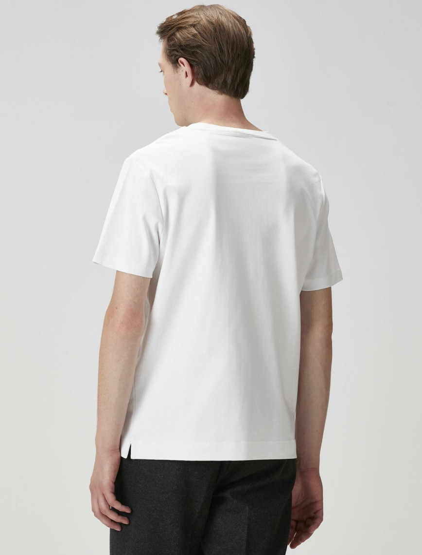 Beymen Club Erkek Kırık Beyaz Logo Baskılı T-shirt Beymen Club Erkek Kırık Beyaz Logo Baskılı T-shirt