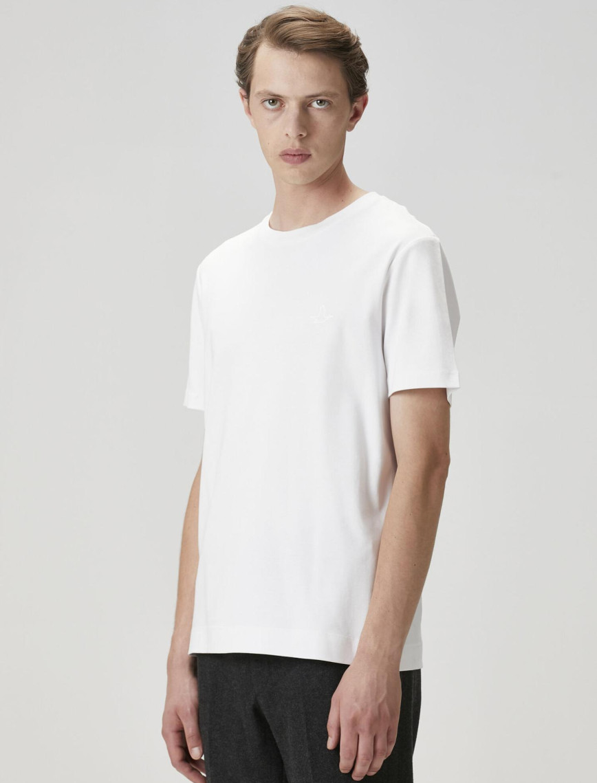 Beymen Club Erkek Kırık Beyaz Logo Baskılı T-shirt Beymen Club Erkek Kırık Beyaz Logo Baskılı T-shirt