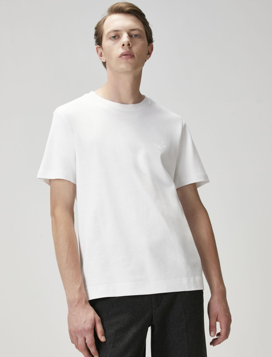 Beymen Club Erkek Kırık Beyaz Logo Baskılı T-shirt Beymen Club Erkek Kırık Beyaz Logo Baskılı T-shirt