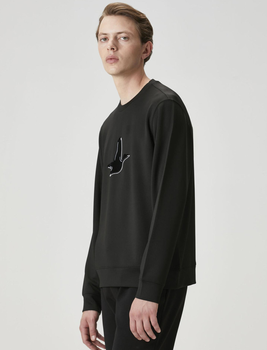 Beymen Club Erkek Siyah Logo Baskı Detaylı Sweatshirt Beymen Club Erkek Siyah Logo Baskı Detaylı Sweatshirt
