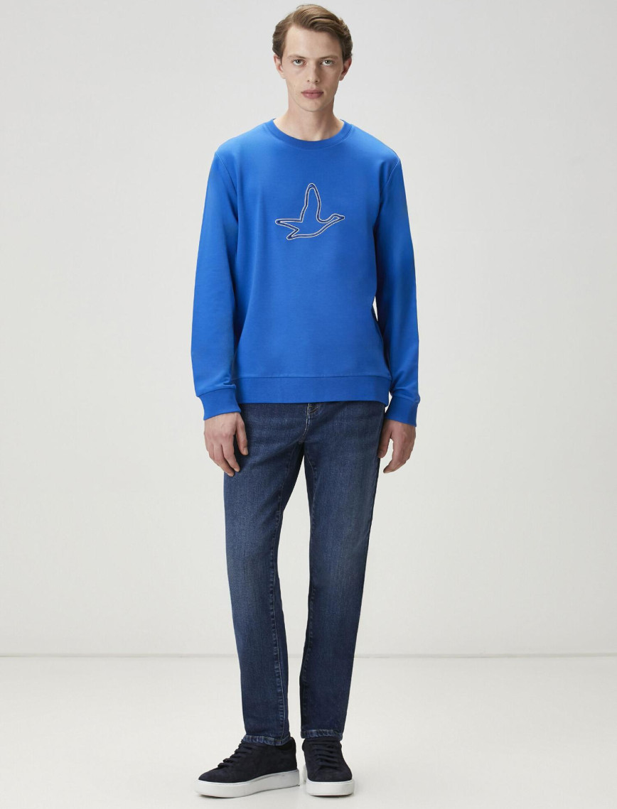 Beymen Club Erkek Saks Kaz Nakışlı Sweatshirt Beymen Club Erkek Saks Kaz Nakışlı Sweatshirt