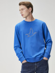 Beymen Club Erkek Saks Kaz Nakışlı Sweatshirt Beymen Club Erkek Saks Kaz Nakışlı Sweatshirt