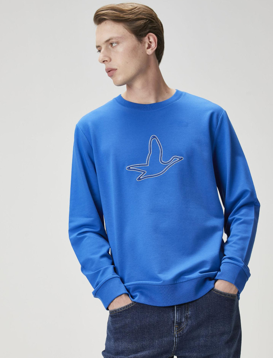 Beymen Club Erkek Saks Kaz Nakışlı Sweatshirt Beymen Club Erkek Saks Kaz Nakışlı Sweatshirt