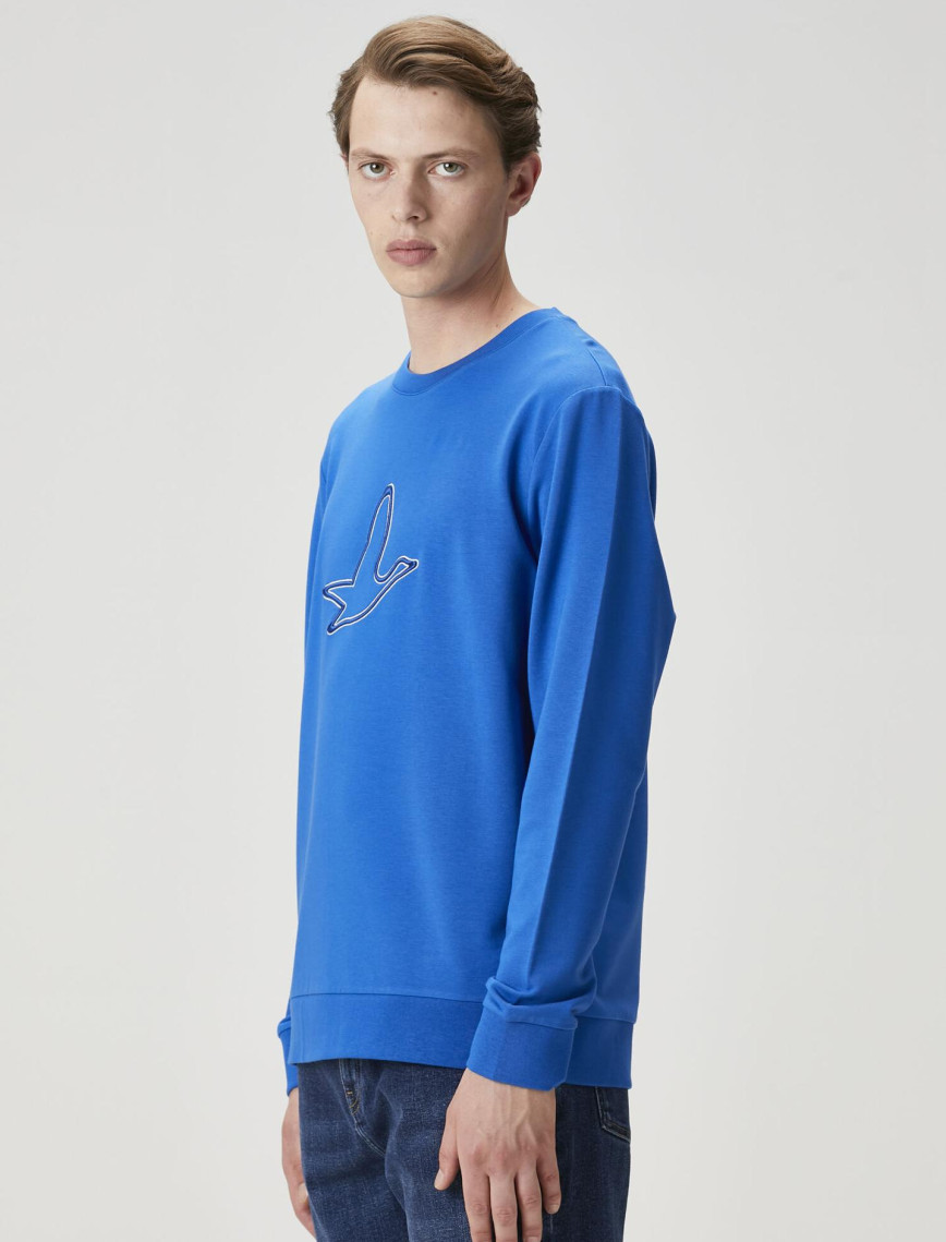 Beymen Club Erkek Saks Kaz Nakışlı Sweatshirt Beymen Club Erkek Saks Kaz Nakışlı Sweatshirt