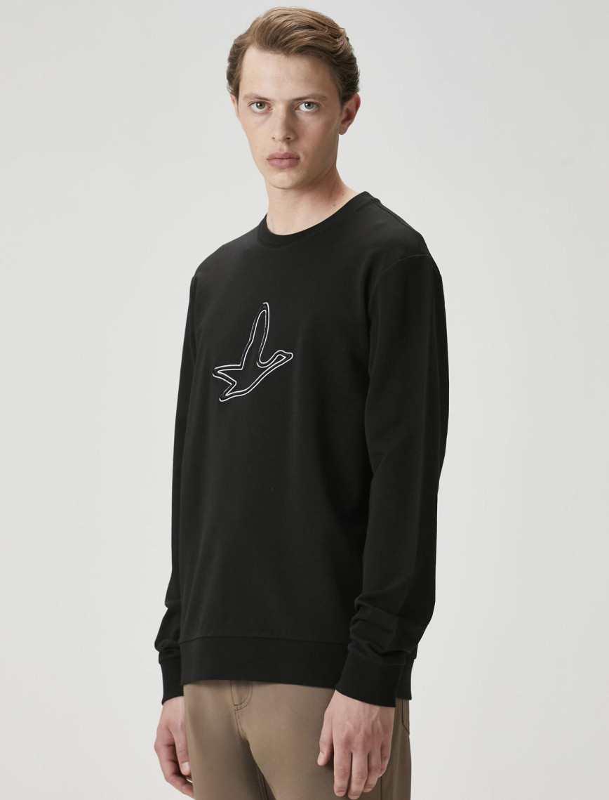 Beymen Club Erkek Siyah Logo Nakışlı Sweatshirt Beymen Club Erkek Siyah Logo Nakışlı Sweatshirt