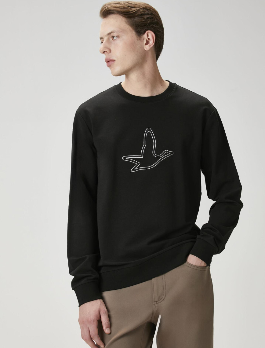 Beymen Club Erkek Siyah Logo Nakışlı Sweatshirt Beymen Club Erkek Siyah Logo Nakışlı Sweatshirt