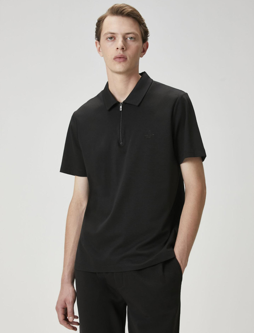 Beymen Club Erkek Comfort Fit Siyah Polo Yaka T-shirt Beymen Club Erkek Comfort Fit Siyah Polo Yaka T-shirt