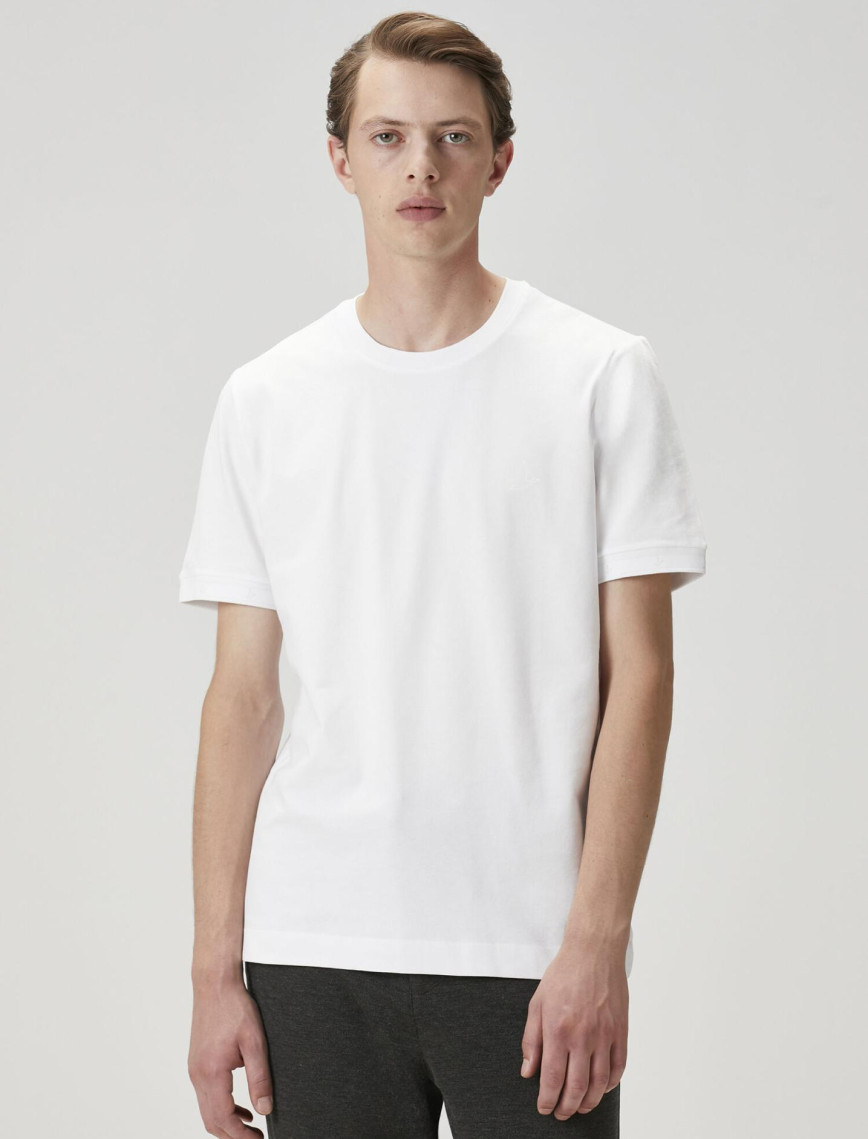 Beymen Club Erkek Kırık Beyaz Logo Baskılı T-shirt Beymen Club Erkek Kırık Beyaz Logo Baskılı T-shirt