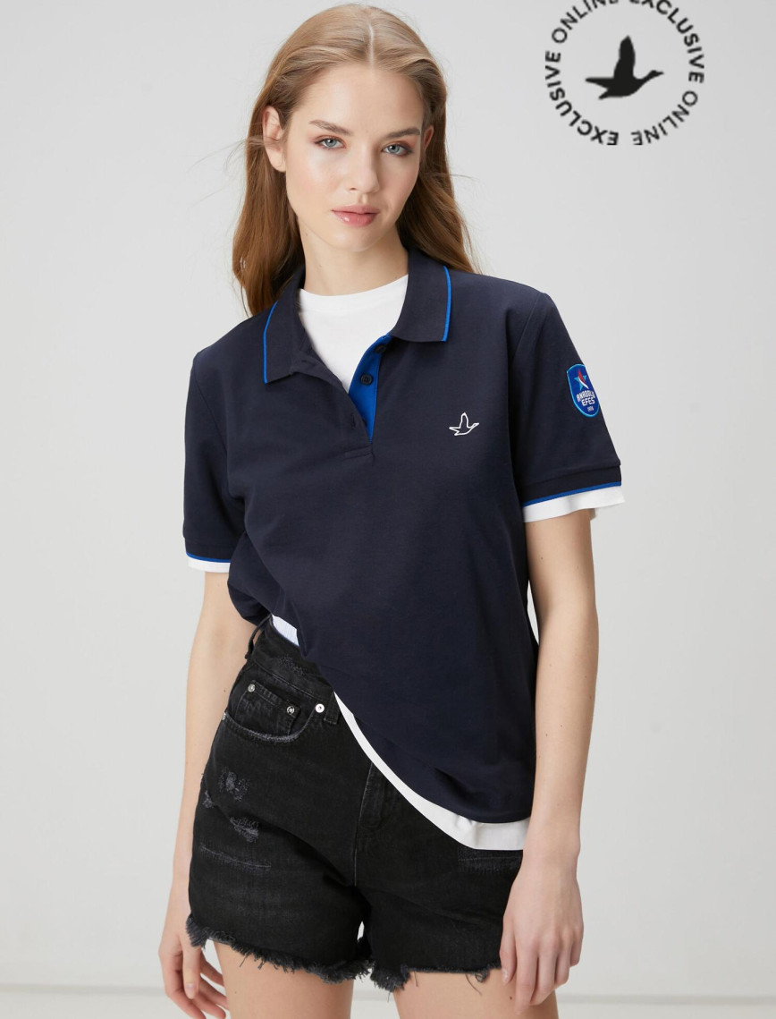 Beymen Club Kadın x Anadolu Efes Lacivert Polo T-shirt Beymen Club Kadın x Anadolu Efes Lacivert Polo T-shirt
