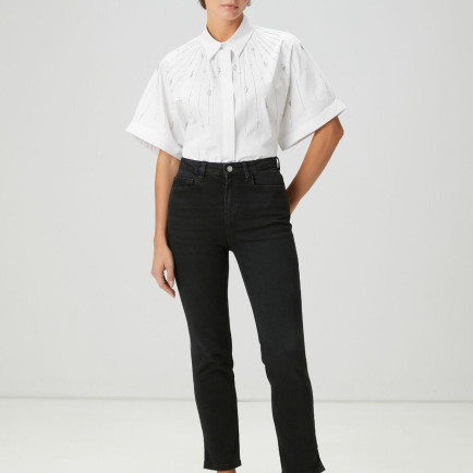 Beymen Club Kadın Slim Straight Siyah Jean Pantolon