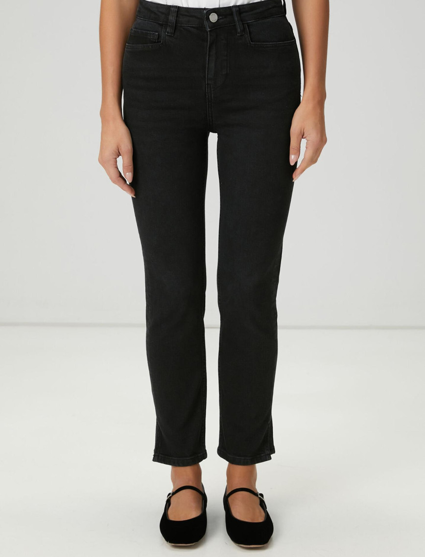 Beymen Club Kadın Slim Straight Siyah Jean Pantolon Beymen Club Kadın Slim Straight Siyah Jean Pantolon