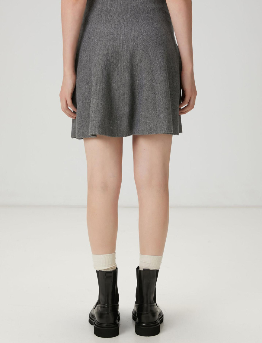 Beymen Club Kadın Gri Mini Triko Etek Beymen Club Kadın Gri Mini Triko Etek