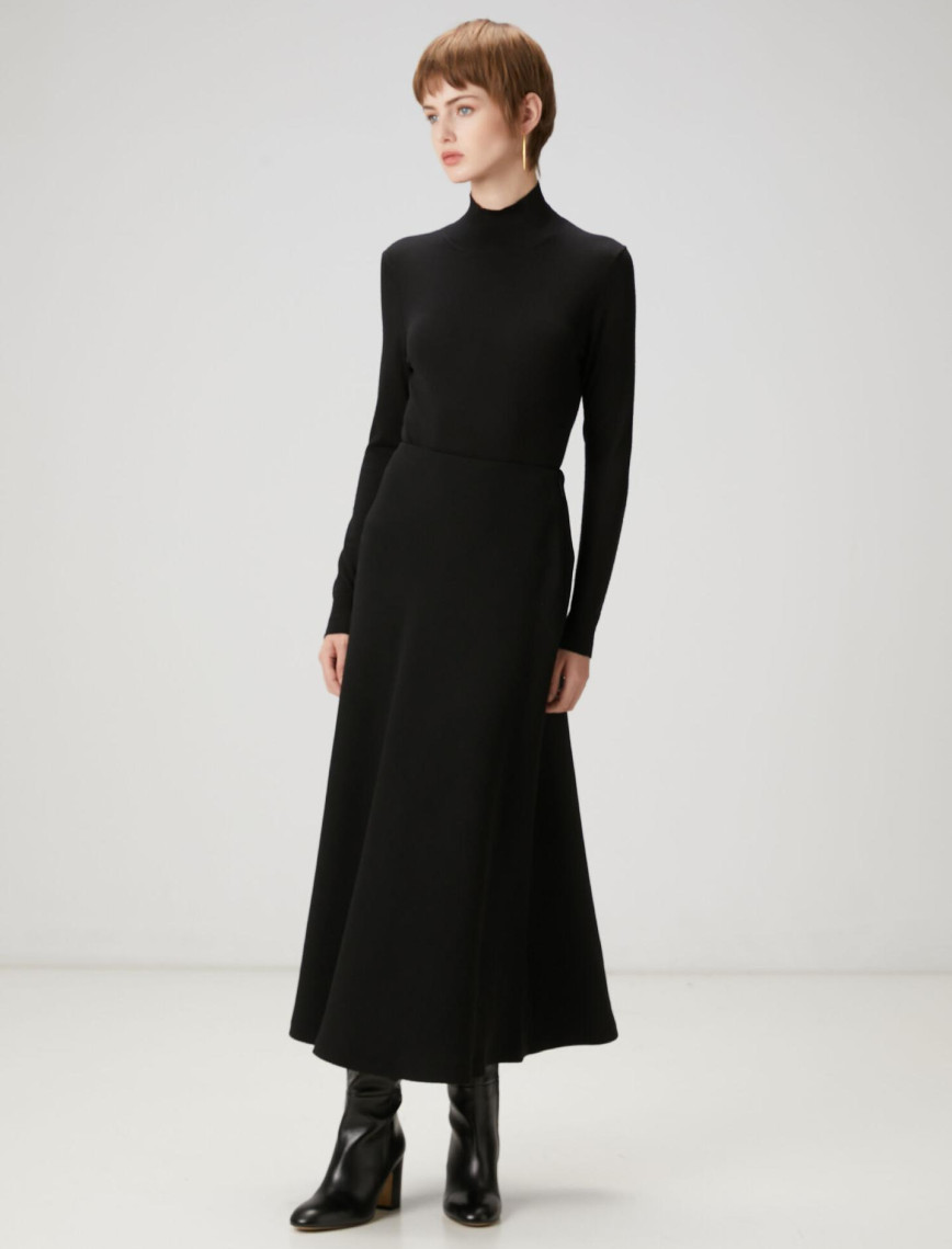 Beymen Club Kadın Siyah Midi Krep Etek Beymen Club Kadın Siyah Midi Krep Etek