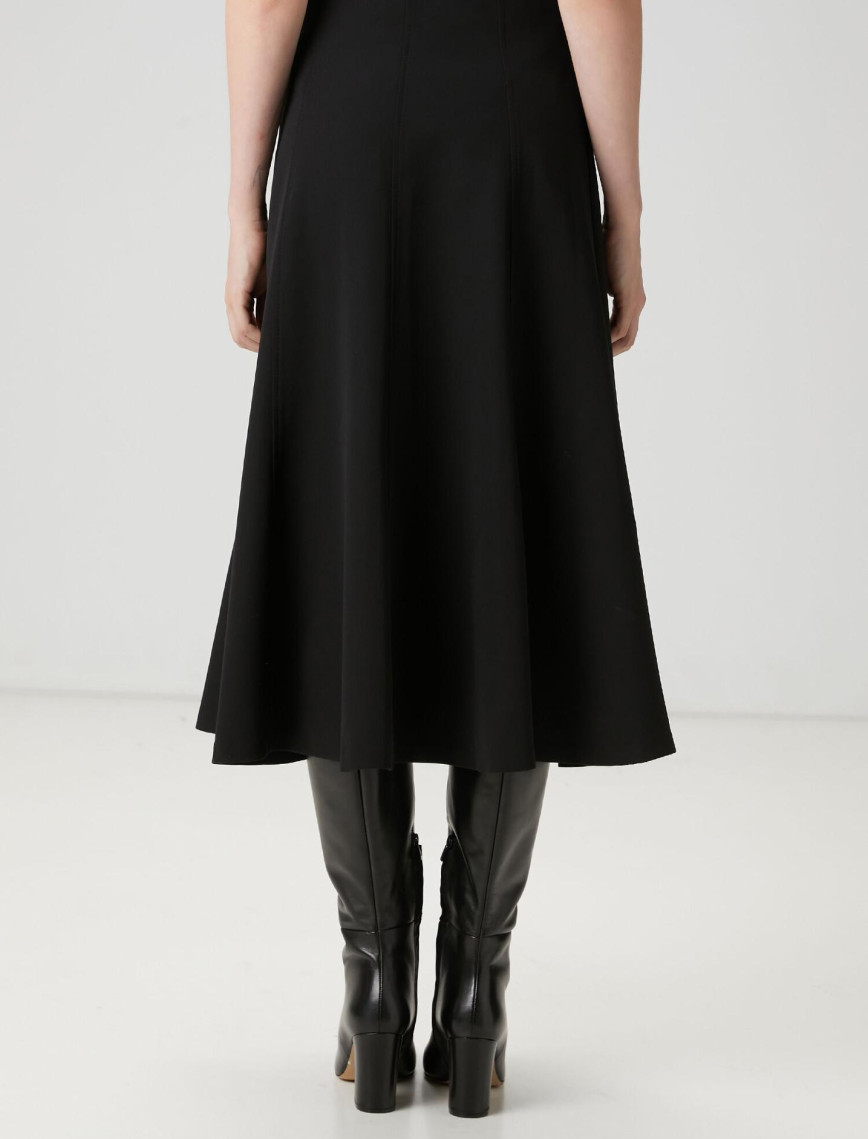 Beymen Club Kadın Siyah Midi Kloş Etek Beymen Club Kadın Siyah Midi Kloş Etek