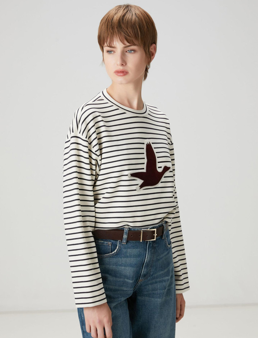 Beymen Club Kadın Lacivert Çizgili Sweatshirt Beymen Club Kadın Lacivert Çizgili Sweatshirt