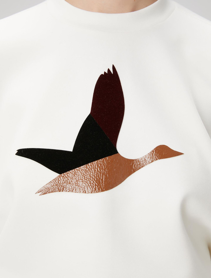 Beymen Club Kadın Ekru Logo Detaylı Sweatshirt Beymen Club Kadın Ekru Logo Detaylı Sweatshirt