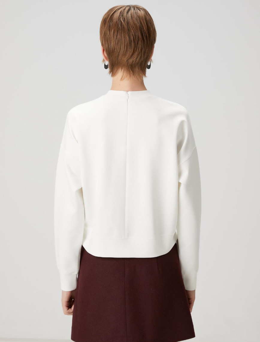 Beymen Club Kadın Ekru Logo Detaylı Sweatshirt Beymen Club Kadın Ekru Logo Detaylı Sweatshirt